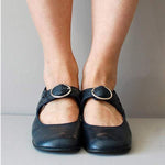 Women's Mary Jane Shoes Buckle Strap Low Heel Casual Office Everyday Flats - Victrafia