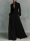 Women's Maxi Dress Long Sleeve Stand Collar Button-Down Flowy Formal Wedding Guest - Victrafia