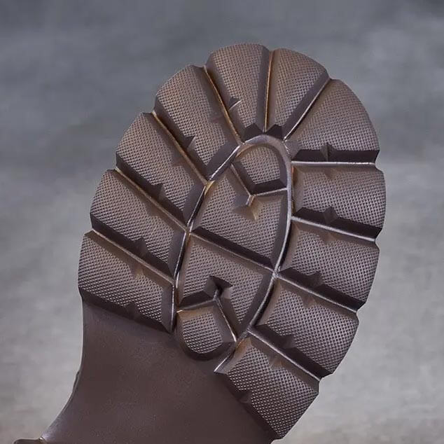 Women's Mid-Calf Platform Boots Chunky Lug Sole Side Zip Casual Leather - Victrafia