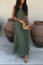 Women's One-Shoulder Maxi Dress Draped Bodice Formal Wedding Guest Evening Gown - Victrafia