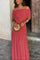 Women's One-Shoulder Maxi Dress Draped Bodice Formal Wedding Guest Evening Gown - Victrafia