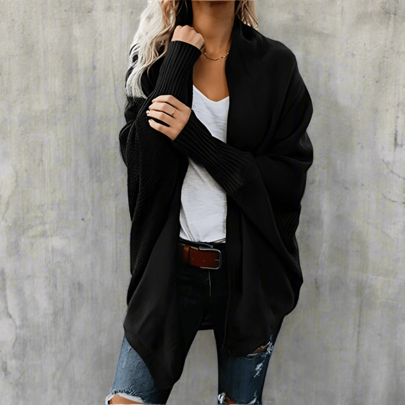 Women's Oversized Batwing Cardigan Open Front Chunky Knit Sweater Casual Fall Winter - Victrafia
