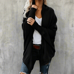 Women's Oversized Batwing Cardigan Open Front Chunky Knit Sweater Casual Fall Winter - Victrafia