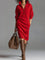 Women's Oversized Knit Sweater Dress Long Sleeve Button-Neck Casual Winter - Victrafia