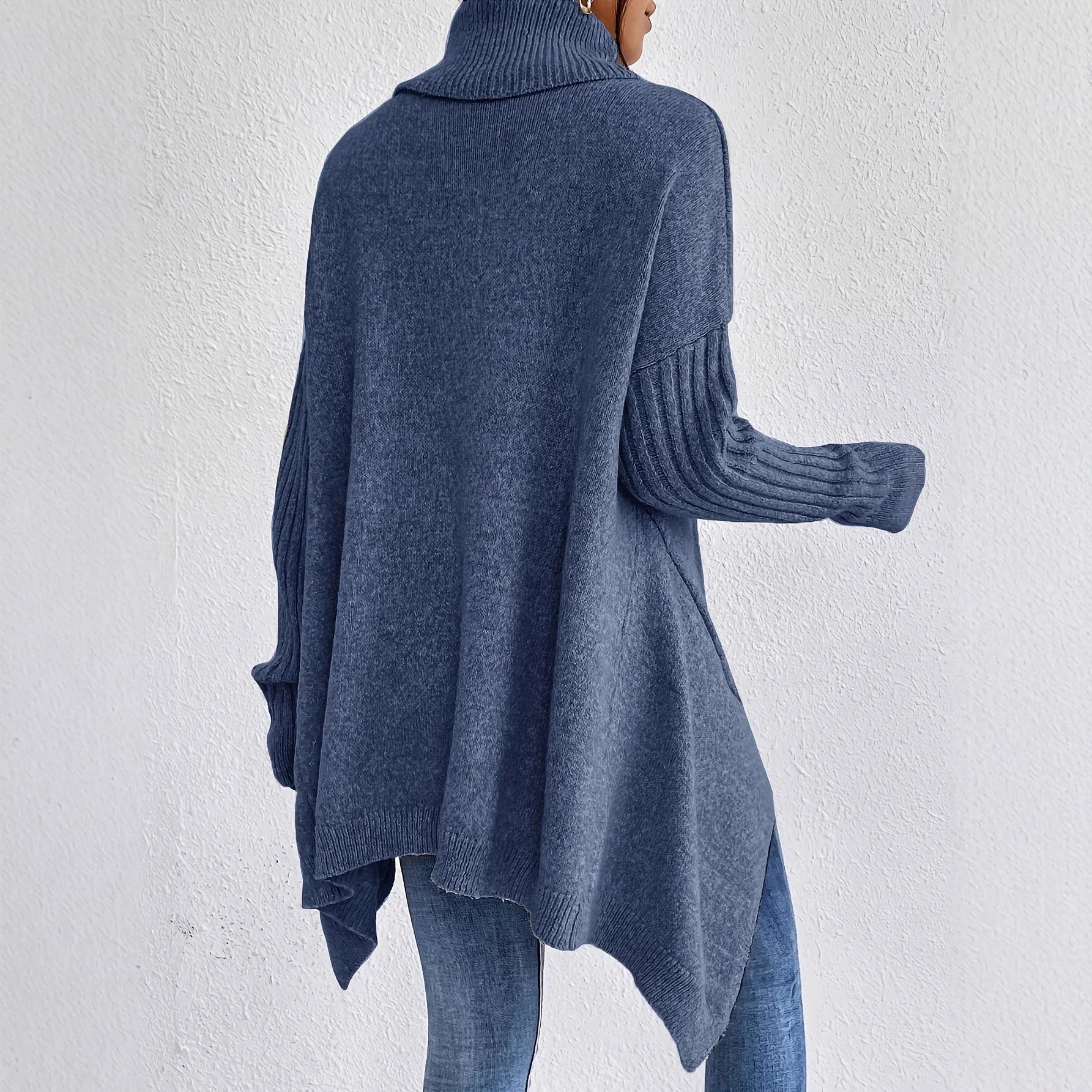 Women's Oversized Turtleneck Sweater Loose Knit Pullover Casual Winter - Victrafia