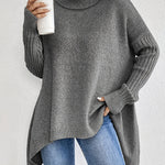 Women's Oversized Turtleneck Sweater Loose Knit Pullover Casual Winter - Victrafia
