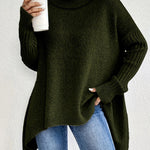 Women's Oversized Turtleneck Sweater Loose Knit Pullover Casual Winter - Victrafia