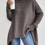 Women's Oversized Turtleneck Sweater Loose Knit Pullover Casual Winter - Victrafia