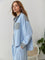 Women's Plaid Contrast Pajama Set Long Sleeve Shirt Wide Leg Pants Loungewear - Victrafia