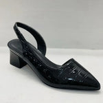 Women's Pointed Toe Slingback Pumps Low Block Heel Office Work Formal Wedding - Victrafia