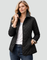 Women's Quilted Jacket Button-Down Collar Lightweight Fall Transitional Coat - Victrafia