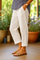 Women's Relaxed Fit Linen Trousers Straight Leg Casual Summer Pants Cuffed Hem - Victrafia