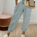 Women's Relaxed Linen Pants Drawstring Waist Casual Summer Joggers - Victrafia