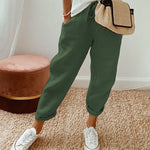 Women's Relaxed Linen Pants Drawstring Waist Casual Summer Joggers - Victrafia