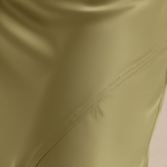 Women's Satin Midi Skirt High-Waisted Slip Skirt Wedding Guest Evening Office - Victrafia