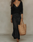 Women's Satin Slip Maxi Dress V-Neck Formal Evening Wedding Guest - Victrafia