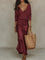 Women's Satin Slip Maxi Dress V-Neck Formal Evening Wedding Guest - Victrafia