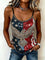 Women's Sequin Eagle American Flag Tank Top 4th of July Patriotic Cami Spaghetti Strap - Victrafia
