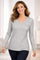 Women's Sequin V-Neck Long Sleeve Top Party Evening Glitter Slim Fit - Victrafia