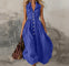 Women's Sleeveless Maxi Dress High-Waist Pleated Lapel Button-Front Summer Wedding Guest - Victrafia