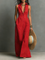 Women's Sleeveless Maxi Shirt Dress Collared Button-Down Summer Vacation Casual - Victrafia