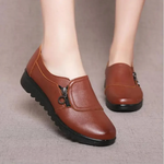 Women's Slip-On Loafers Cushioned Flat Casual Walking Shoes Side Zipper - Victrafia