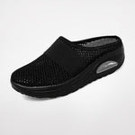 Women's Slip-On Mule Sneakers Breathable Mesh Air Cushion Casual Walking Shoes - Victrafia