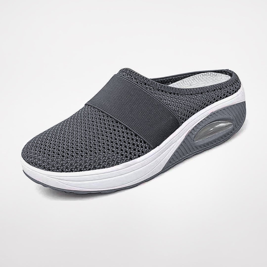 Women's Slip-On Mule Sneakers Breathable Mesh Air Cushion Casual Walking Shoes - Victrafia