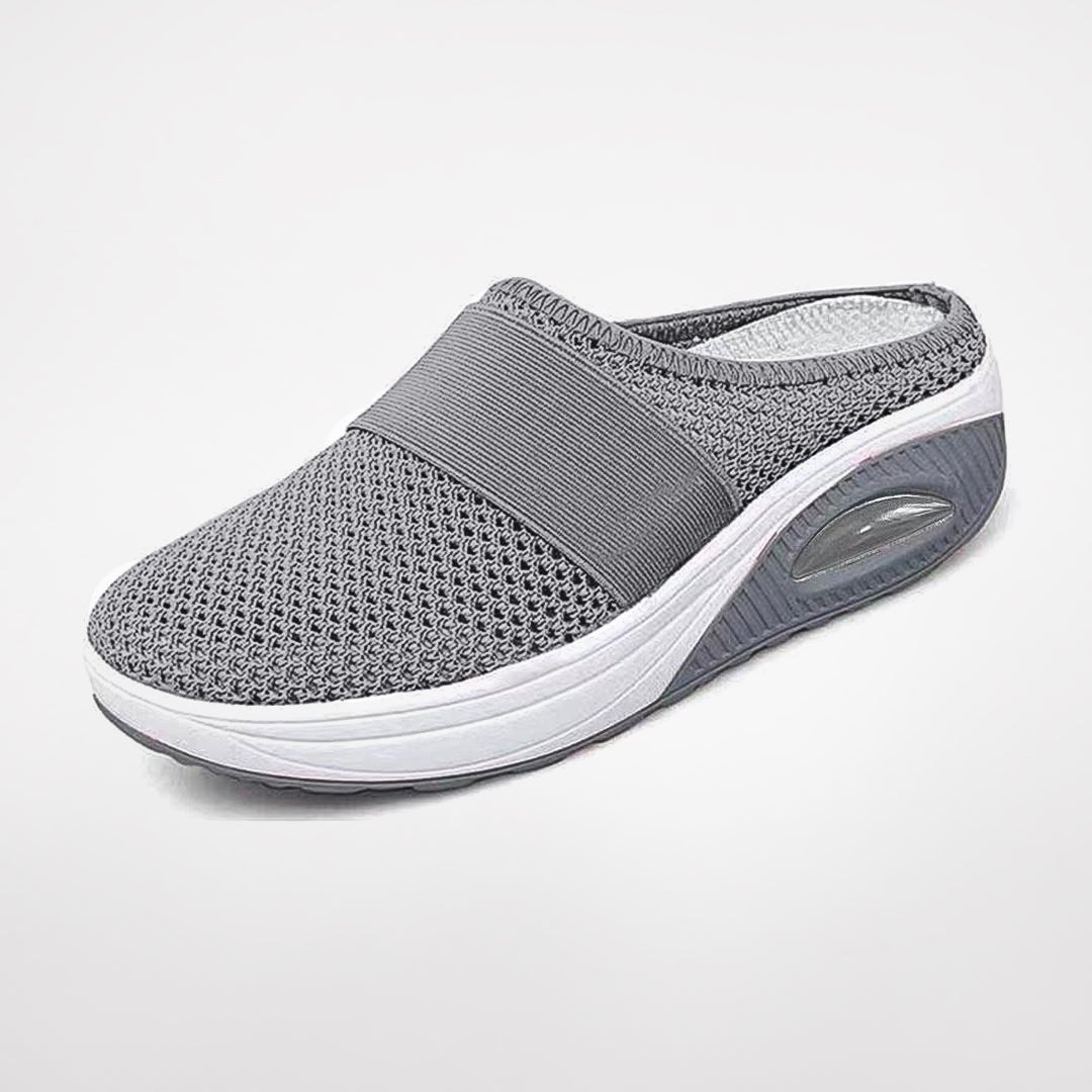 Women's Slip-On Mule Sneakers Breathable Mesh Air Cushion Casual Walking Shoes - Victrafia