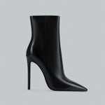 Women's Stiletto Heel Ankle Boots Pointed Toe Side Zip Evening Party - Victrafia