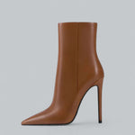 Women's Stiletto Heel Ankle Boots Pointed Toe Side Zip Evening Party - Victrafia