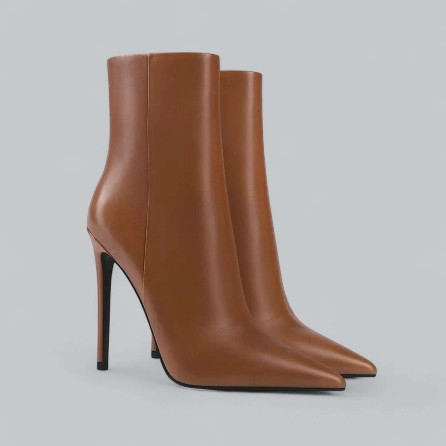 Women's Stiletto Heel Ankle Boots Pointed Toe Side Zip Evening Party - Victrafia