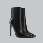 Women's Stiletto Heel Ankle Boots Pointed Toe Side Zip Evening Party - Victrafia