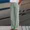 Women's Striped Wide-Leg Pants Relaxed Fit Side Button Linen Cotton Casual Summer - Victrafia