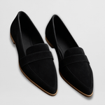 Women's Suede Loafers Slip-On Pointed Toe Flat Casual Work Everyday - Victrafia