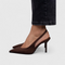 Women's Suede Slingback Heels Pointed Toe Stiletto Pumps Office Work - Victrafia
