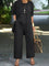 Women's Three-Piece Pant Set Wide-Leg Pants Cardigan Tank Top Office Workwear Business Casual - Victrafia