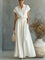 Women's Two-Piece Linen Set Wide-Leg Pants Button-Down Shirt Summer Casual Outfit - Victrafia
