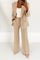 Women's Two-Piece Pant Suit Tailored Blazer Wide-Leg Trousers Office Workwear Business Casual - Victrafia