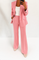 Women's Two-Piece Pant Suit Tailored Blazer Wide-Leg Trousers Office Workwear Business Casual - Victrafia