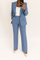 Women's Two-Piece Pant Suit Tailored Blazer Wide-Leg Trousers Office Workwear Business Casual - Victrafia