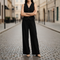 Women's Vest and Wide-Leg Pants Suit Set Two-Piece Business Casual Office Workwear - Victrafia