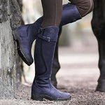 Women's Waterproof Knee-High Riding Boots Equestrian Tall Leather-Look Winter Country - Victrafia
