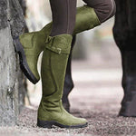 Women's Waterproof Knee-High Riding Boots Equestrian Tall Leather-Look Winter Country - Victrafia