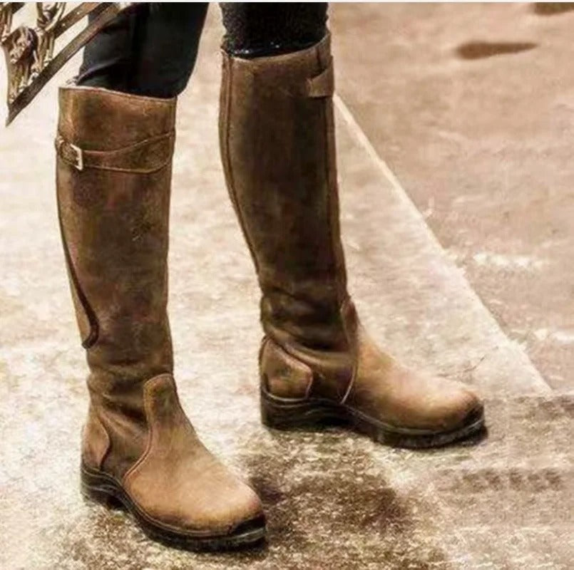 Women's Waterproof Knee-High Riding Boots Equestrian Winter Outdoor Trail - Victrafia