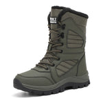 Women's Waterproof Snow Boots Lace-Up Mid-Calf Winter Hiking Insulated Faux Fur - Victrafia