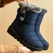 Women's Waterproof Snow Boots Mid-Calf Fur Lined Slip-On Winter Boots - Victrafia