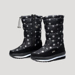 Women's Waterproof Snow Boots Mid-Calf Insulated Winter Slip-Resistant Quilted - Victrafia