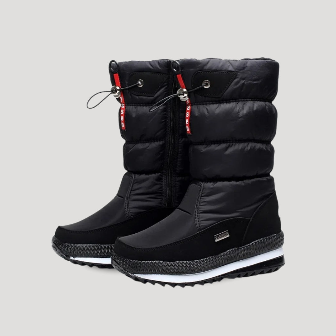 Women's Waterproof Snow Boots Mid-Calf Insulated Winter Slip-Resistant Quilted - Victrafia