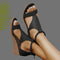 Women's Wedge Sandals Open Toe Ankle Strap Cushioned Sole Casual Summer - Victrafia